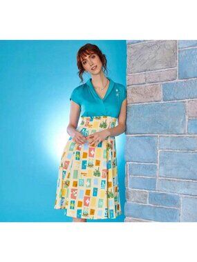 Disney Parks Dress Shop Fantasyland Magic Kingdom Castle Retro Dress XS 2